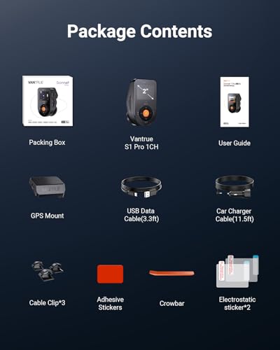 Vantrue S1 Pro Dash Cam STARVIS 2, Dash Camera for Cars, ADAS, App Control, Built-in WiFi GPS, G-Sensor, Loop Recording, Night Vision, 24H Parking Mode, 158°, 2" IPS