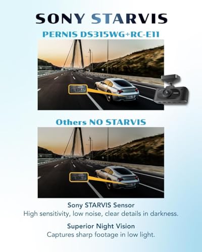 4K AI Dash Cam Front & Rear with STARVIS Sensor GPS WiFi Parking Mode Night Vision