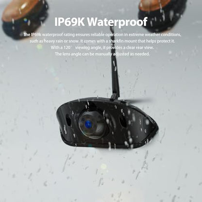 1080P Wireless RV Backup Camera System 7" Monitor with DVR IR Night Vision IP69 Waterproof