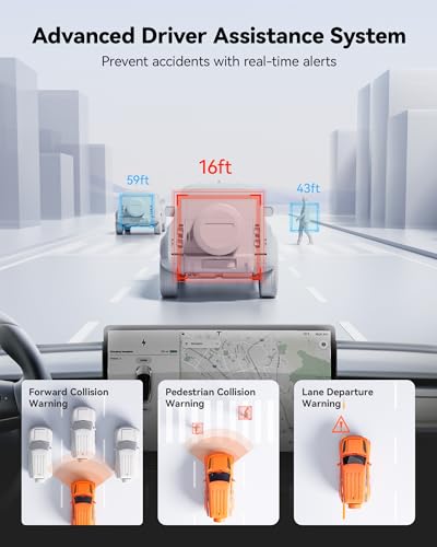 AI Mirror Dash Cam 4K Front & Rear with ADAS BSD GPS WiFi Voice Control Parking Monitor