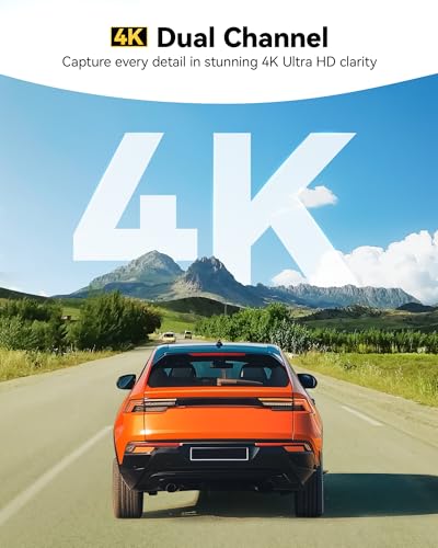 AI Mirror Dash Cam 4K Front & Rear with ADAS BSD GPS WiFi Voice Control Parking Monitor