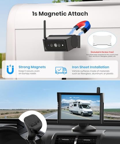 Wireless Backup Camera System for Truck HD Night Vision Easy Install