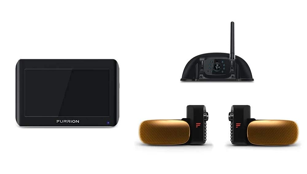 Wireless RV Backup System with Rear and Side Cameras IR Night Vision Wide View Monitor