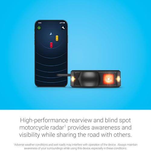 Motorcycle Radar Blind Spot System with Rearview Alerts Audio Warning and Indicator Lights