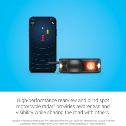 Motorcycle Radar Blind Spot System with Rearview Alerts Audio Warning and Indicator Lights