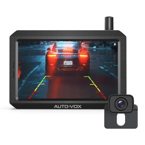Wireless Backup Camera 1080P HD Dual Channel Monitor with Night Vision IP69K Waterproof