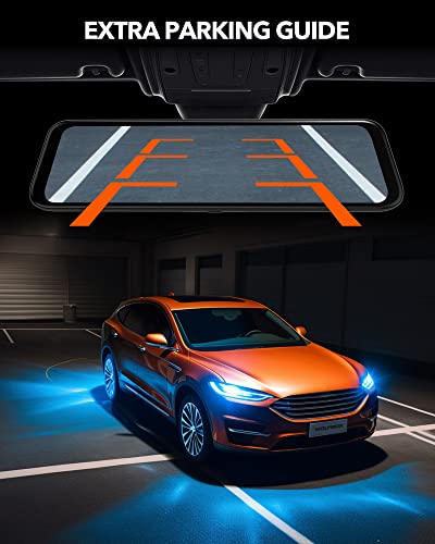 AI Mirror Dash Cam Front & Rear with ADAS BSD GPS WiFi Voice Control Parking Monitor