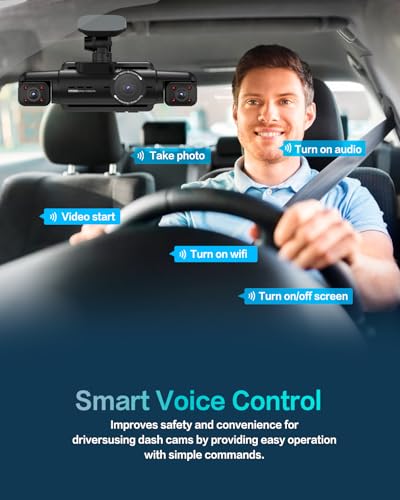 Neideso 360° View 4K 2160P Dash Cam Front and Rear, 4 Channel Dash Camera for Cars, AI Fatigue Driving Monitor, 5G WiFi GPS, 8 IR Lamps Night Vision, Free 64G Card Included, 24H Parking Mode, N700Pro