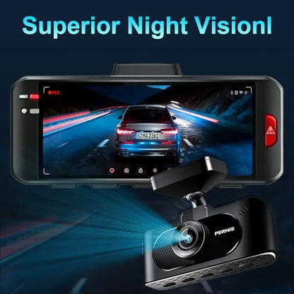 4K AI Dash Cam Front & Rear with STARVIS Sensor GPS WiFi Parking Mode Night Vision