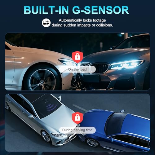 4K AI Dash Cam Front & Rear with STARVIS Sensor GPS WiFi Parking Mode Night Vision