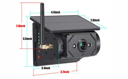Magnetic Solar Wireless Backup Camera System with 7" Monitor 1080P HD DVR Loop Recording for RV Truck Trailer