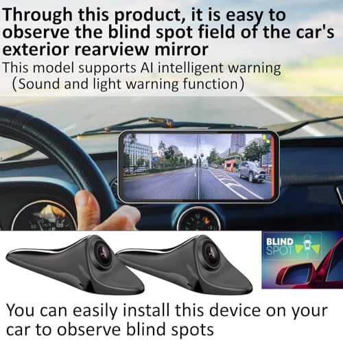 AI Blind Spot Camera with Detection Warning and Driver Assistance Monitoring System