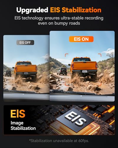 AI Dash Cam Front & Rear with STARVIS 2, ADAS, GPS WiFi Voice Control Touch Screen