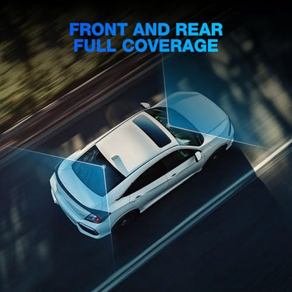 Type S AI Driver Assistance Dash Cam Powered by ADAS, 1440p, Collision Alerts, Lane and Pedestrian Detection, Vehicle Departure Reminders, Front Rear 2 Channel Smart 24/7 Video Surveillance