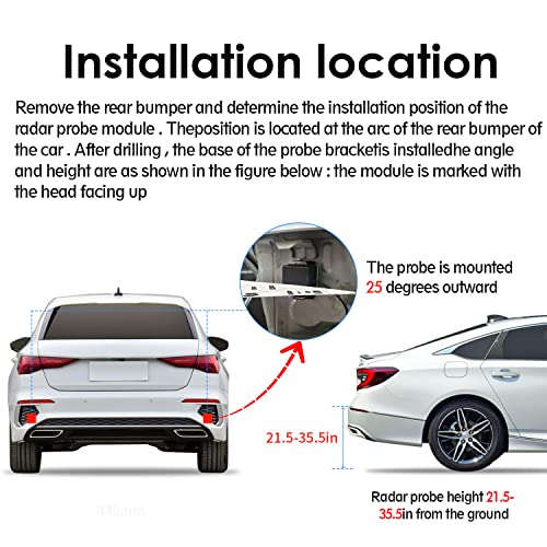 Radar Blind Spot System with Cross Traffic Alert and Lane Change Assist 40ft Range