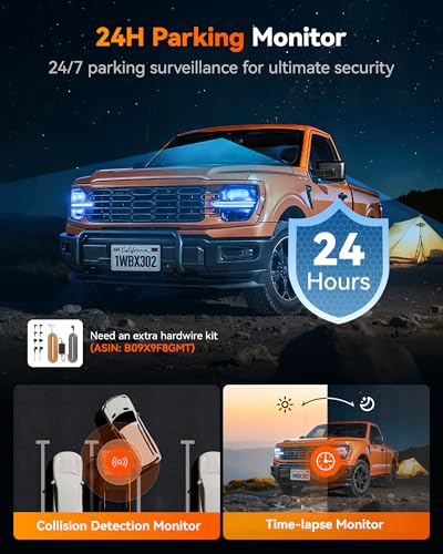AI Dash Cam Front & Rear with STARVIS 2, ADAS, GPS WiFi Voice Control Touch Screen