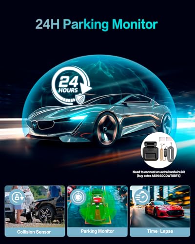 Neideso 360° View 4K 2160P Dash Cam Front and Rear, 4 Channel Dash Camera for Cars, AI Fatigue Driving Monitor, 5G WiFi GPS, 8 IR Lamps Night Vision, Free 64G Card Included, 24H Parking Mode, N700Pro