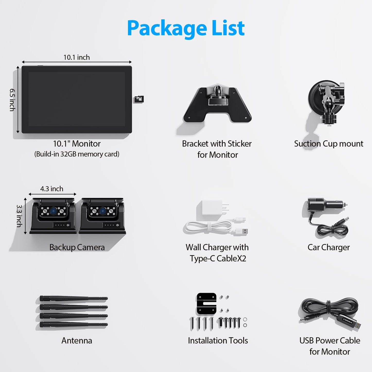 Magnetic Solar Wireless Backup Camera System
