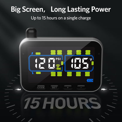 TPMS Tire Pressure Monitoring System Real-Time Pressure and Temperature Display for Vehicle Safety