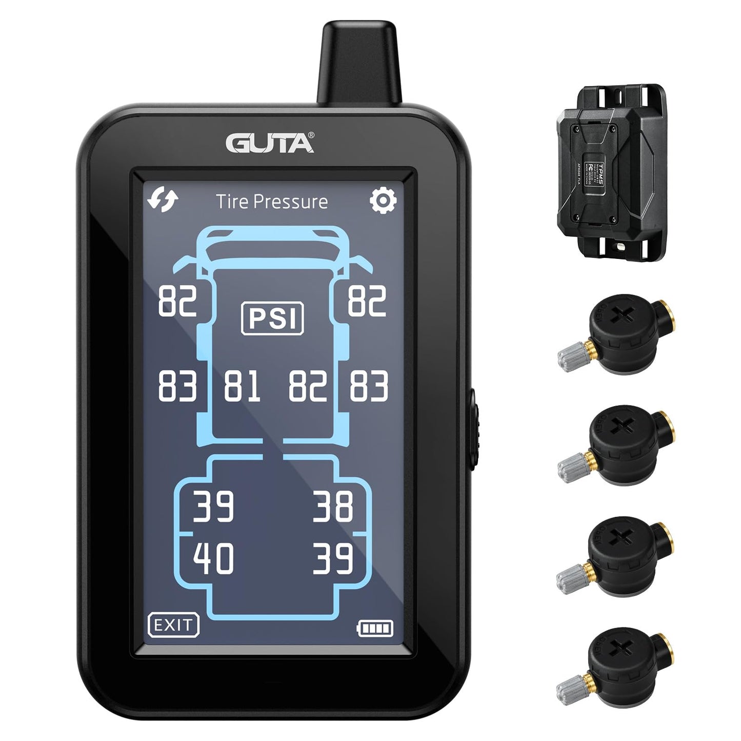 TPMS Tire Pressure Monitoring System with Color Touchscreen Display for Trailer and Vehicle Safety