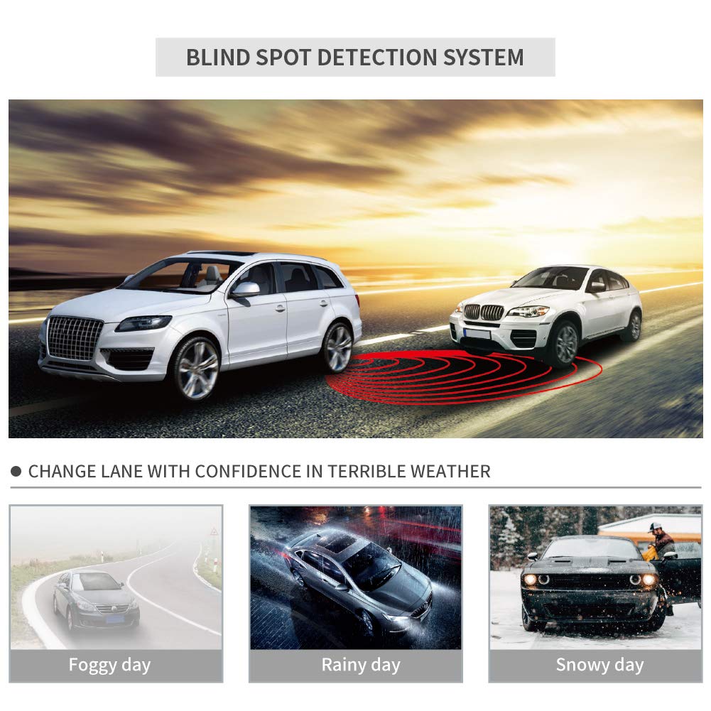 BSD Blind Spot Monitoring System with 24GHz Radar Lane Change Assist Parking Alert