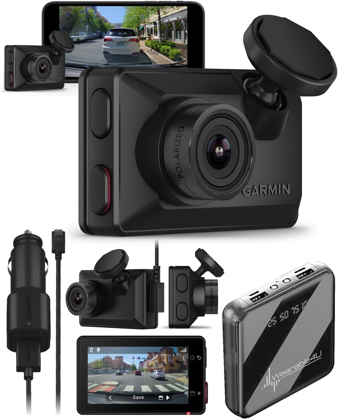 4K Ultra HD Dash Cam with Touchscreen GPS Polarizer Automatic Recording