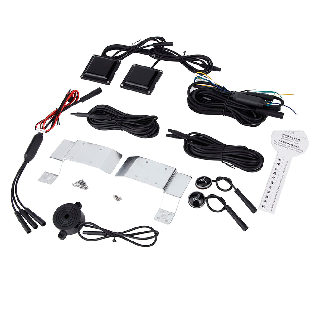 BSD Blind Spot Monitor System with Rear Cross Traffic Alert Sensor Kit 12V