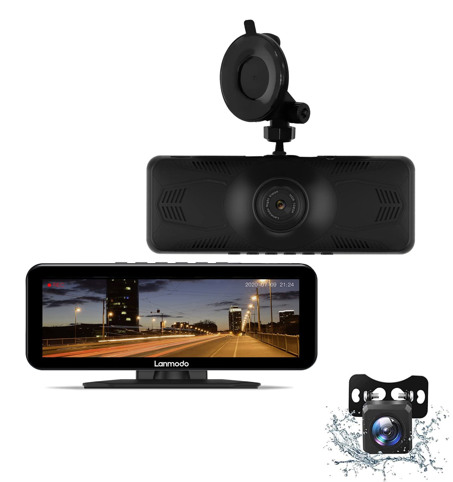 Night Vision Dash Cam with Waterproof Design for Vehicle Safety