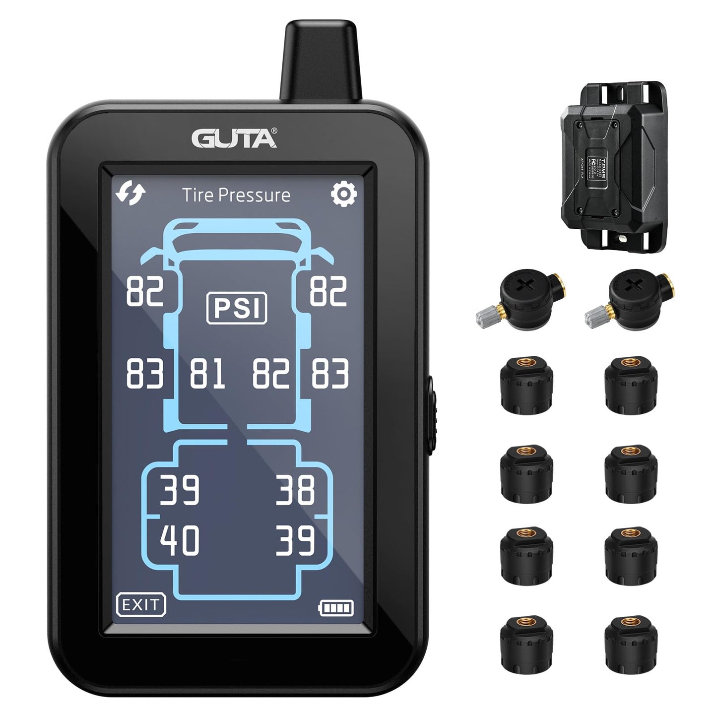 TPMS Tire Pressure Monitoring System with Color Touchscreen Display for Trailer and Vehicle Safety