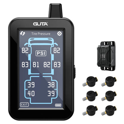 TPMS Tire Pressure Monitoring System with Color Touchscreen Display for Trailer and Vehicle Safety