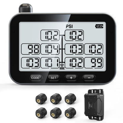Trailer TPMS Tire Pressure Monitoring System for Real-Time Pressure and Temperature Monitoring