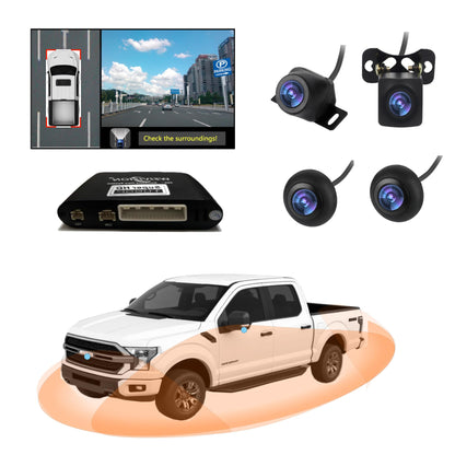360° Bird’s Eye View 1080P Surround View Dash Camera System with Front Rear Left Right Cameras