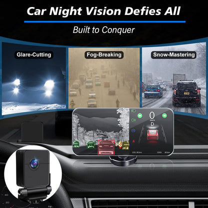 Thermal Night Vision Car Camera with AI Detection Blind Spot Assist