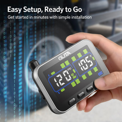 TPMS Tire Pressure Monitoring System Real-Time Pressure and Temperature Display for Vehicle Safety
