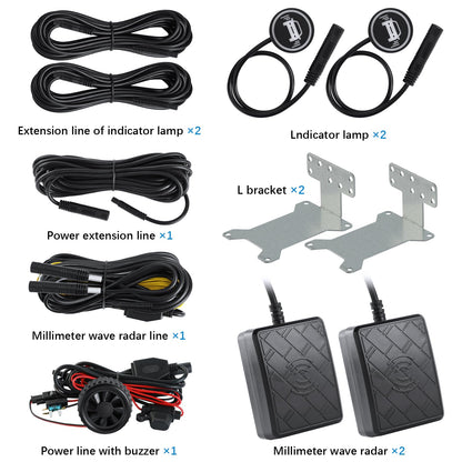 Blind Spot Monitoring System with 24GHz Radar Lane Change Warning Assist Kit