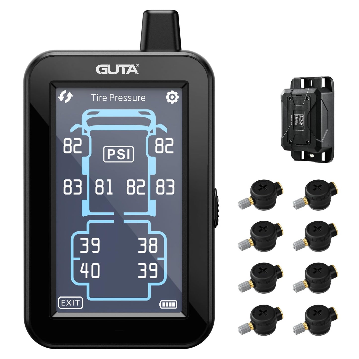 TPMS Tire Pressure Monitoring System with Color Touchscreen Display for Trailer and Vehicle Safety