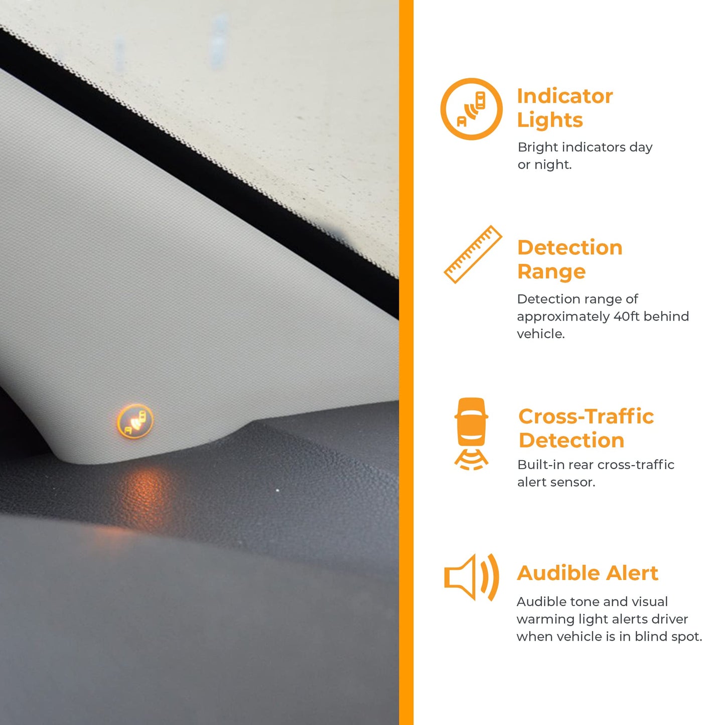 Radar Blind Spot System with Cross Traffic Detection Lane Change Assist for Vehicles 2007+