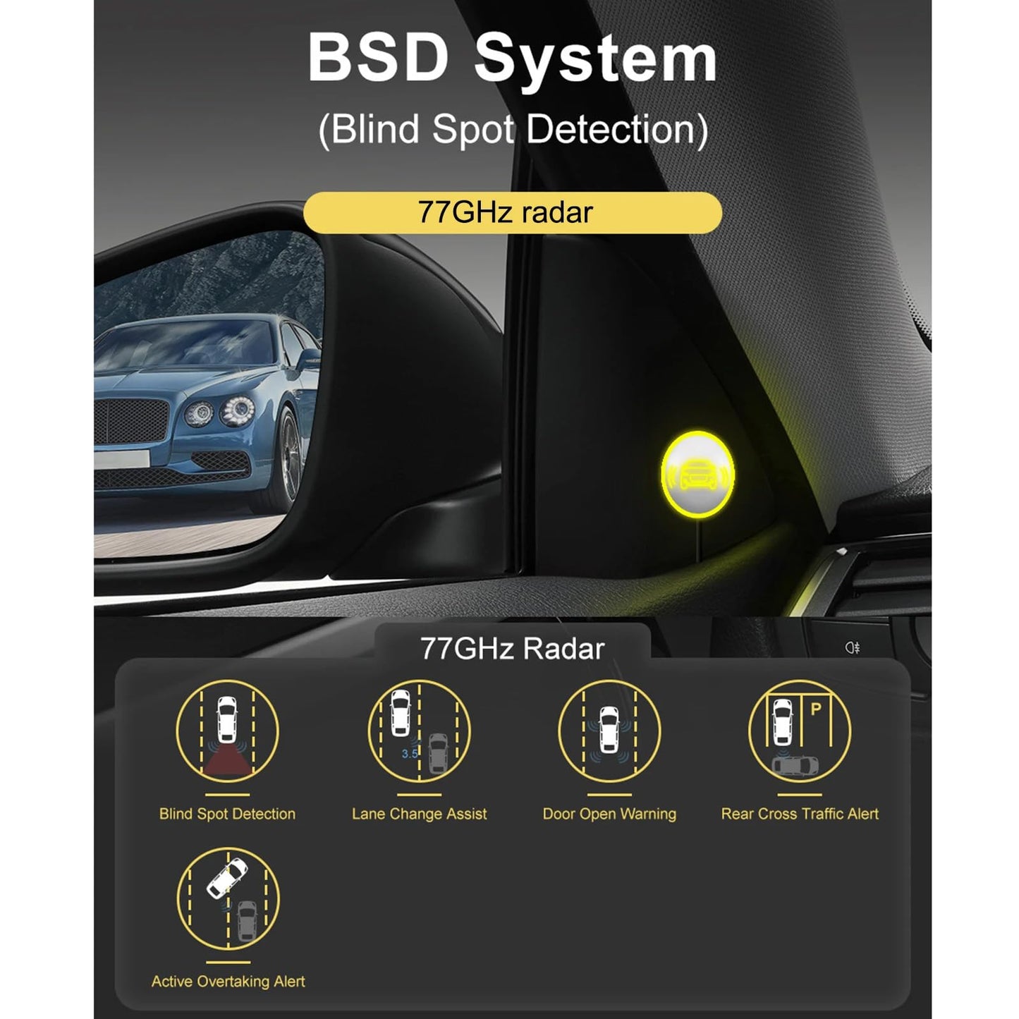 79GHz BSD Blind Spot Detection Rear Cross Traffic Alert System