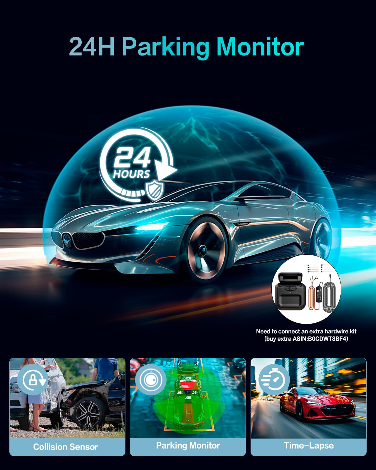 Neideso 360° View 4K 2160P Dash Cam Front and Rear, 4 Channel Dash Camera for Cars, AI Fatigue Driving Monitor, 5G WiFi GPS, 8 IR Lamps Night Vision, Free 64G Card Included, 24H Parking Mode, N700Pro