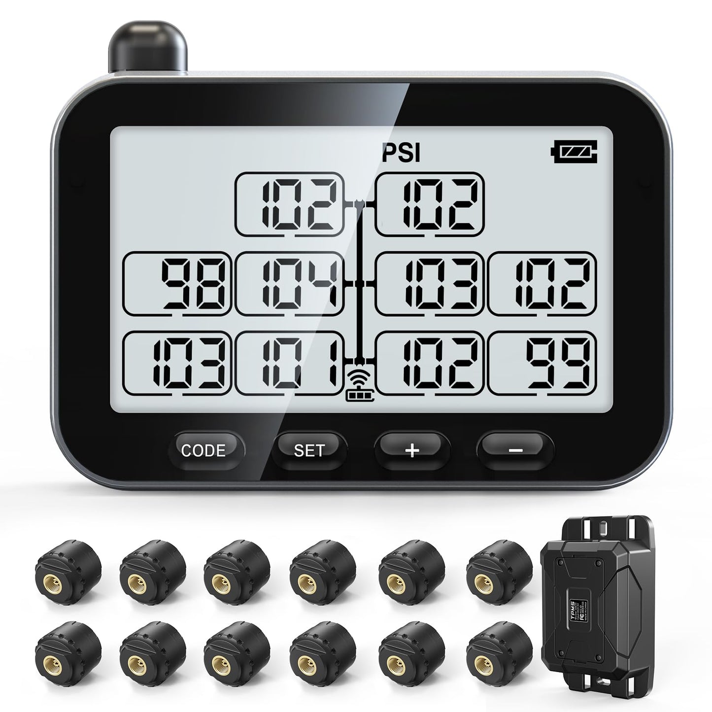 Trailer TPMS Tire Pressure Monitoring System for Real-Time Pressure and Temperature Monitoring
