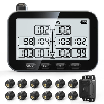 Trailer TPMS Tire Pressure Monitoring System for Real-Time Pressure and Temperature Monitoring