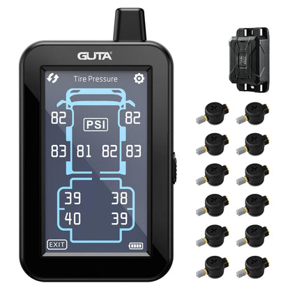 TPMS Tire Pressure Monitoring System with Color Touchscreen Display for Trailer and Vehicle Safety