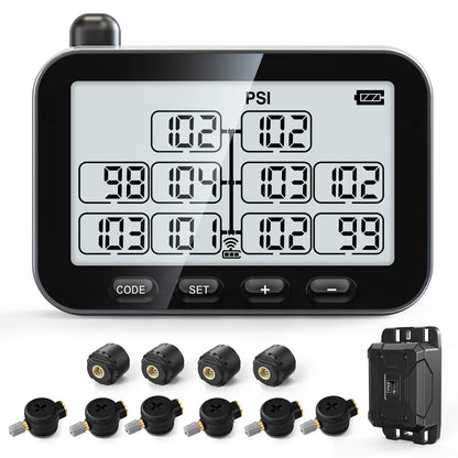 Trailer TPMS Tire Pressure Monitoring System for Real-Time Pressure and Temperature Monitoring