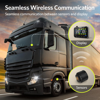 TPMS Tire Pressure Monitoring System Real-Time Pressure and Temperature Display for Vehicle Safety