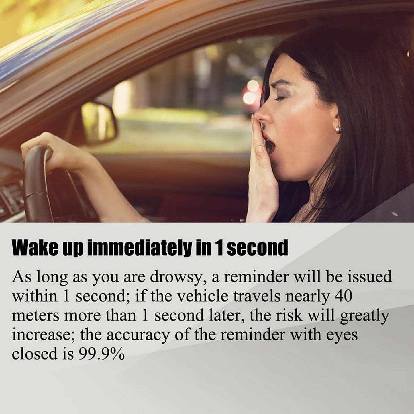 Driver Fatigue Alert System with Real-Time Monitoring AI Vision Safety Alarm Easy Install