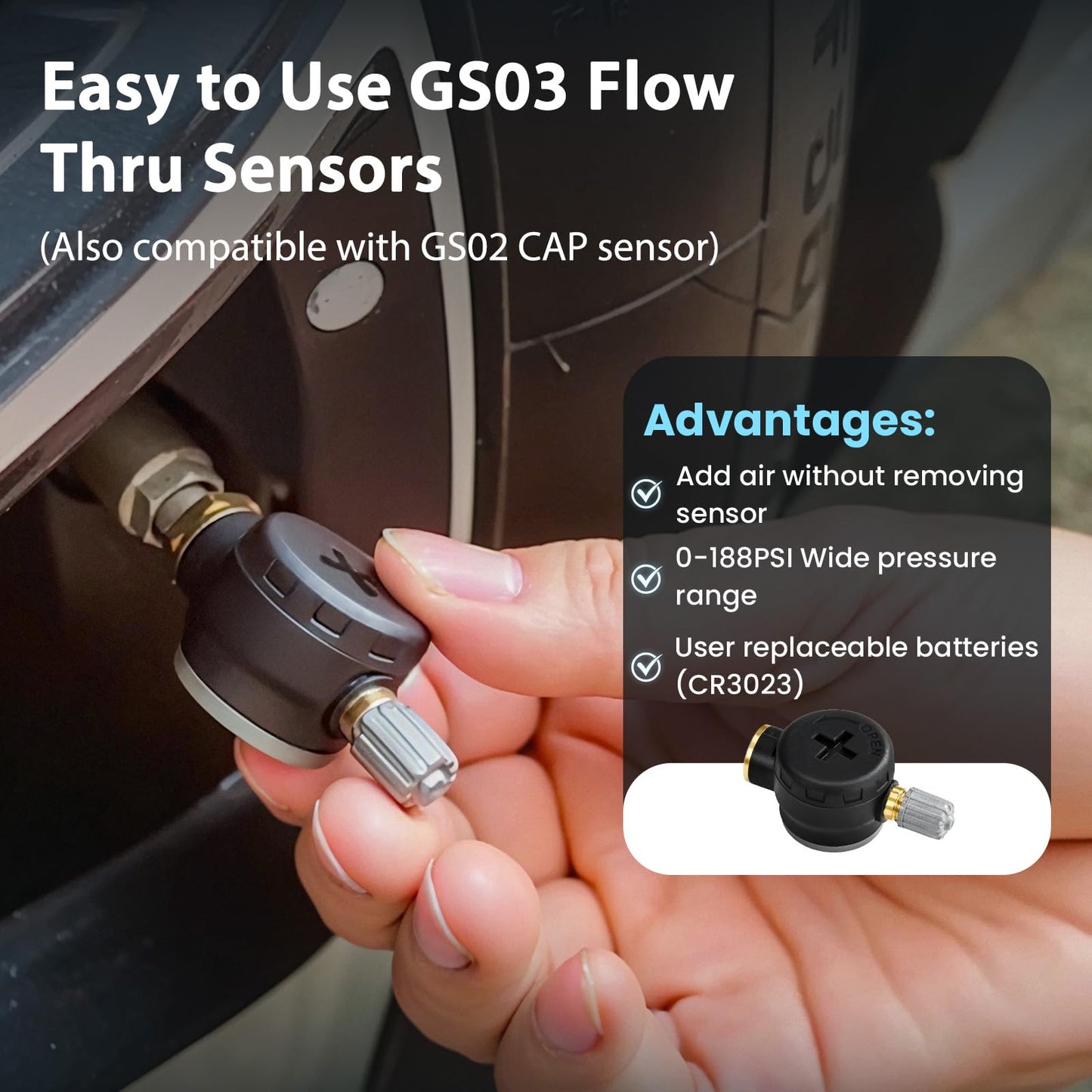TPMS Tire Pressure Monitoring System with Color Touchscreen Display for Trailer and Vehicle Safety