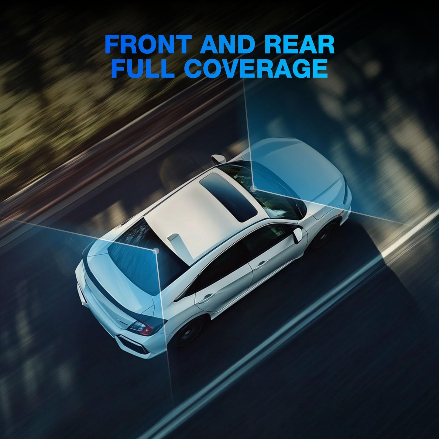Type S AI Driver Assistance Dash Cam Powered by ADAS, 1440p, Collision Alerts, Lane and Pedestrian Detection, Vehicle Departure Reminders, Front Rear 2 Channel Smart 24/7 Video Surveillance