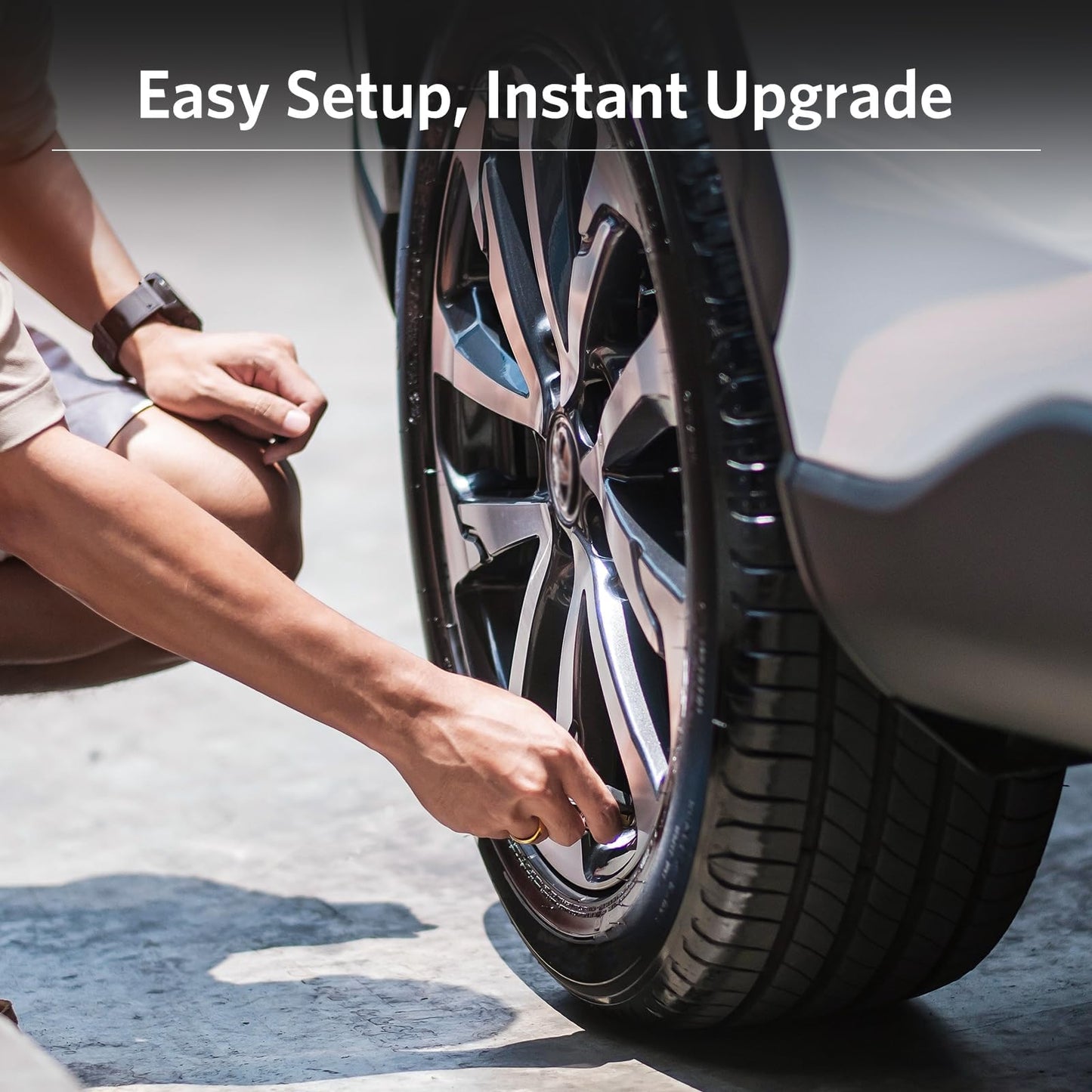 Trailer Tire Pressure Monitoring System GT50 Real-Time Pressure and Temperature Display for RV and Truck Safety
