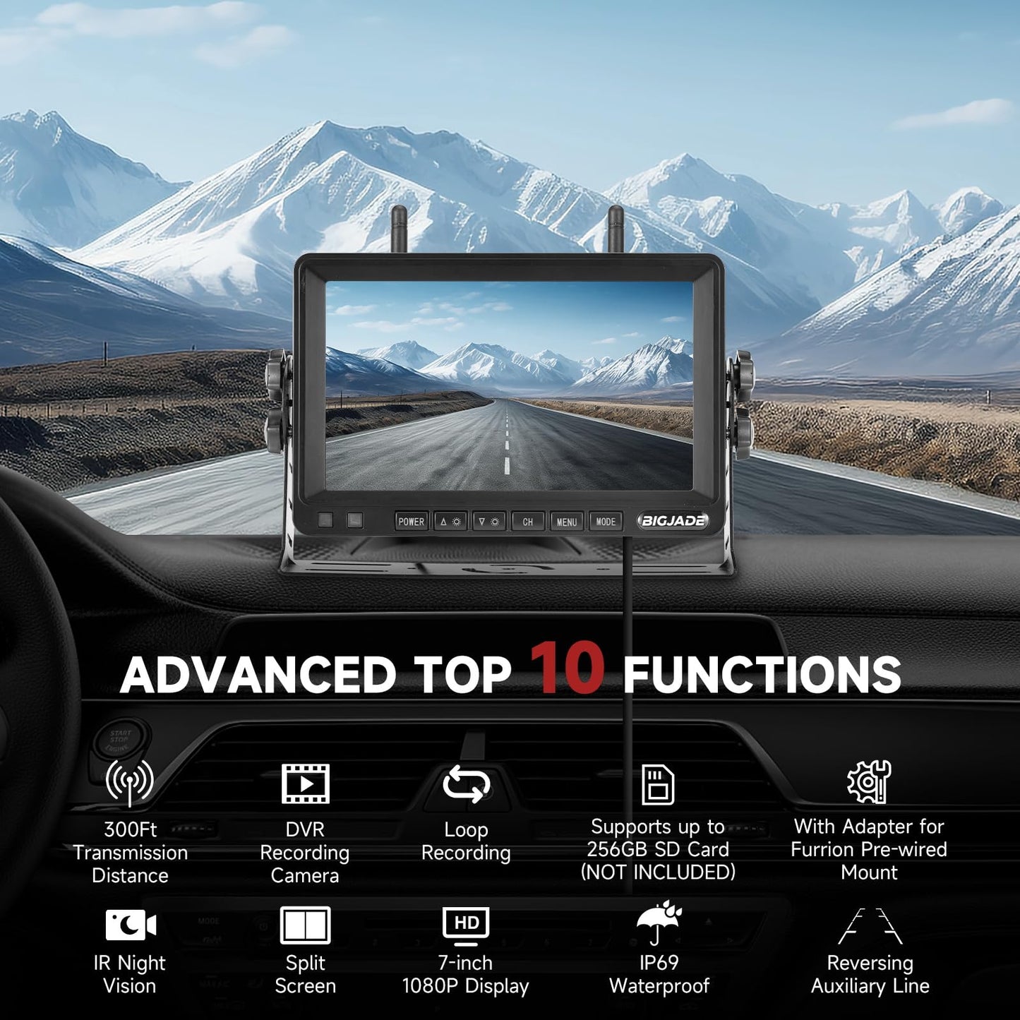 Dual Wireless Backup Camera System for RV Trailer and Truck