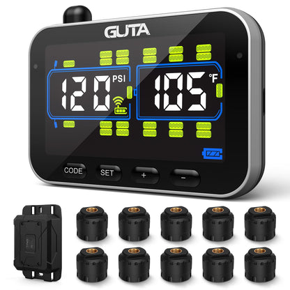 TPMS Tire Pressure Monitoring System Real-Time Pressure and Temperature Display for Vehicle Safety